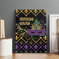 Mardi Gras Carnival Canvas Wall Art Geometric Pattern Vintage