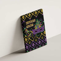 Mardi Gras Carnival Canvas Wall Art Geometric Pattern Vintage