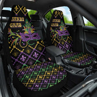 Mardi Gras Carnival Car Seat Cover Geometric Pattern Vintage