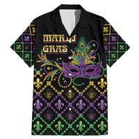 Mardi Gras Carnival Family Matching Mermaid Dress and Hawaiian Shirt Geometric Pattern Vintage LT9 - Wonder Print Shop