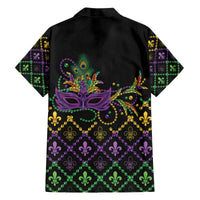 Mardi Gras Carnival Family Matching Off The Shoulder Long Sleeve Dress and Hawaiian Shirt Geometric Pattern Vintage