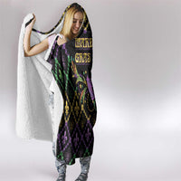 Mardi Gras Carnival Hooded Blanket Geometric Pattern Vintage - Wonder Print Shop