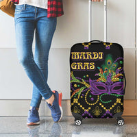 Mardi Gras Carnival Luggage Cover Geometric Pattern Vintage - Wonder Print Shop