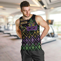 Mardi Gras Carnival Men Tank Top Geometric Pattern Vintage - Wonder Print Shop