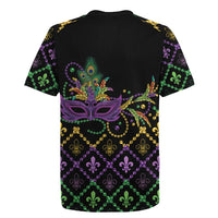Mardi Gras Carnival Rugby Jersey Geometric Pattern Vintage - Wonder Print Shop