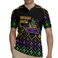 Mardi Gras Carnival Rugby Jersey Geometric Pattern Vintage - Wonder Print Shop