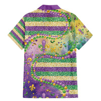 Mardi Gras Fleur De Lis Family Matching Mermaid Dress and Hawaiian Shirt With Beads Glitter Pattern LT9 - Wonder Print Shop