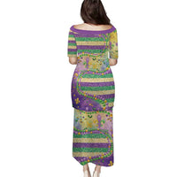 Mardi Gras Fleur De Lis Puletasi With Beads Glitter Pattern - Wonder Print Shop