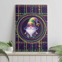 Mardi Gras Gnome Canvas Wall Art Beads Fleur de lis Symbol