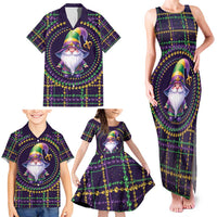 Mardi Gras Gnome Family Matching Tank Maxi Dress and Hawaiian Shirt Beads Fleur de lis Symbol - Wonder Print Shop
