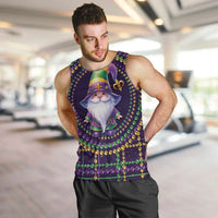 Mardi Gras Gnome Men Tank Top Beads Fleur de lis Symbol - Wonder Print Shop
