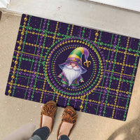 Mardi Gras Gnome Rubber Doormat Beads Fleur de lis Symbol - Wonder Print Shop