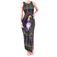 Mardi Gras Gnome Tank Maxi Dress Beads Fleur de lis Symbol - Wonder Print Shop