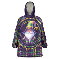 Mardi Gras Gnome Wearable Blanket Hoodie Beads Fleur de lis Symbol - Wonder Print Shop