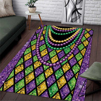 Mardi Gras Strings of Beads Area Rug