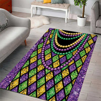 Mardi Gras Strings of Beads Area Rug