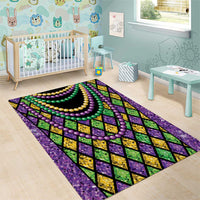 Mardi Gras Strings of Beads Area Rug