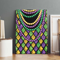 Mardi Gras Strings of Beads Canvas Wall Art