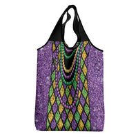 Mardi Gras Strings of Beads Grocery Bag