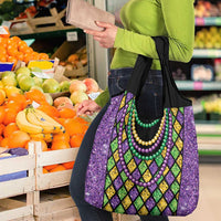 Mardi Gras Strings of Beads Grocery Bag