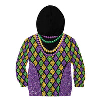 Mardi Gras Strings of Beads Kid Hoodie - Wonder Print Shop