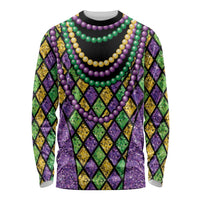Mardi Gras Strings of Beads Long Sleeve Shirt - Wonder Print Shop