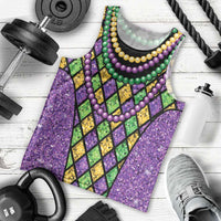 Mardi Gras Strings of Beads Men Tank Top - Wonder Print Shop