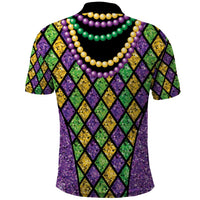 Mardi Gras Strings of Beads Polo Shirt - Wonder Print Shop