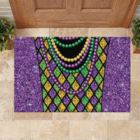 Mardi Gras Strings of Beads Rubber Doormat - Wonder Print Shop