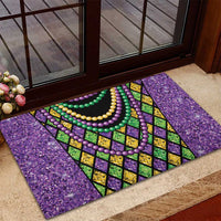 Mardi Gras Strings of Beads Rubber Doormat - Wonder Print Shop