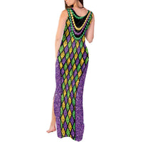 Mardi Gras Strings of Beads Tank Maxi Dress - Wonder Print Shop
