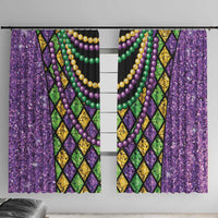 Mardi Gras Strings of Beads Window Curtain - Wonder Print Shop