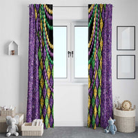 Mardi Gras Strings of Beads Window Curtain - Wonder Print Shop