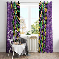 Mardi Gras Strings of Beads Window Curtain - Wonder Print Shop
