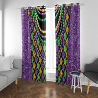 Mardi Gras Strings of Beads Window Curtain - Wonder Print Shop