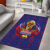 Haiti Grenadye Alaso Area Rug Blue Nou Retounen Anko 1974-2026 - Wonder Print Shop