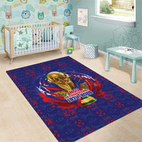 Haiti Grenadye Alaso Area Rug Blue Nou Retounen Anko 1974-2026 - Wonder Print Shop