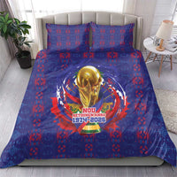 Haiti Grenadye Alaso Bedding Set Blue Nou Retounen Anko 1974-2026 - Wonder Print Shop