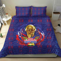 Haiti Grenadye Alaso Bedding Set Blue Nou Retounen Anko 1974-2026 - Wonder Print Shop
