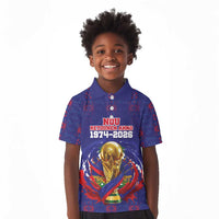 Custom Haiti Grenadye Alaso Kid Polo Shirt Blue Nou Retounen Anko 1974-2026 - Wonder Print Shop