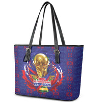 Haiti Grenadye Alaso Leather Tote Bag Blue Nou Retounen Anko 1974-2026 - Wonder Print Shop