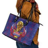 Haiti Grenadye Alaso Leather Tote Bag Blue Nou Retounen Anko 1974-2026 - Wonder Print Shop