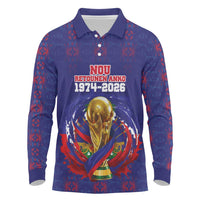 Custom Haiti Grenadye Alaso Long Sleeve Polo Shirt Blue Nou Retounen Anko 1974-2026 - Wonder Print Shop