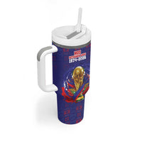 Custom Haiti Grenadye Alaso Tumbler With Handle Blue Nou Retounen Anko 1974-2026 - Wonder Print Shop
