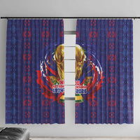 Haiti Grenadye Alaso Window Curtain Blue Nou Retounen Anko 1974-2026 - Wonder Print Shop