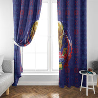 Haiti Grenadye Alaso Window Curtain Blue Nou Retounen Anko 1974-2026 - Wonder Print Shop