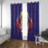 Haiti Grenadye Alaso Window Curtain Blue Nou Retounen Anko 1974-2026 - Wonder Print Shop