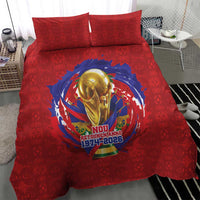 Haiti Grenadye Alaso Bedding Set Red Nou Retounen Anko 1974-2026 - Wonder Print Shop