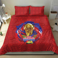 Haiti Grenadye Alaso Bedding Set Red Nou Retounen Anko 1974-2026 - Wonder Print Shop
