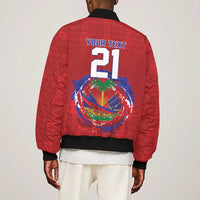 Custom Haiti Grenadye Alaso Bomber Jacket Red Nou Retounen Anko 1974-2026 - Wonder Print Shop